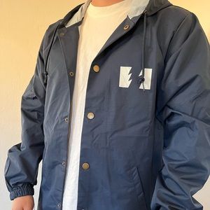 The Hundreds Wildfire Coaches Jacket, lighter navy blue, Large
